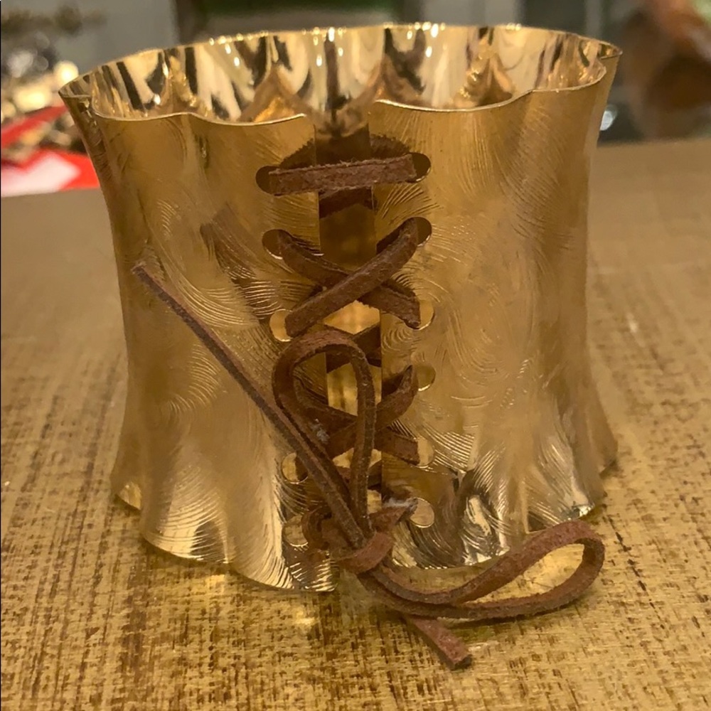 Gold cuff bracelet